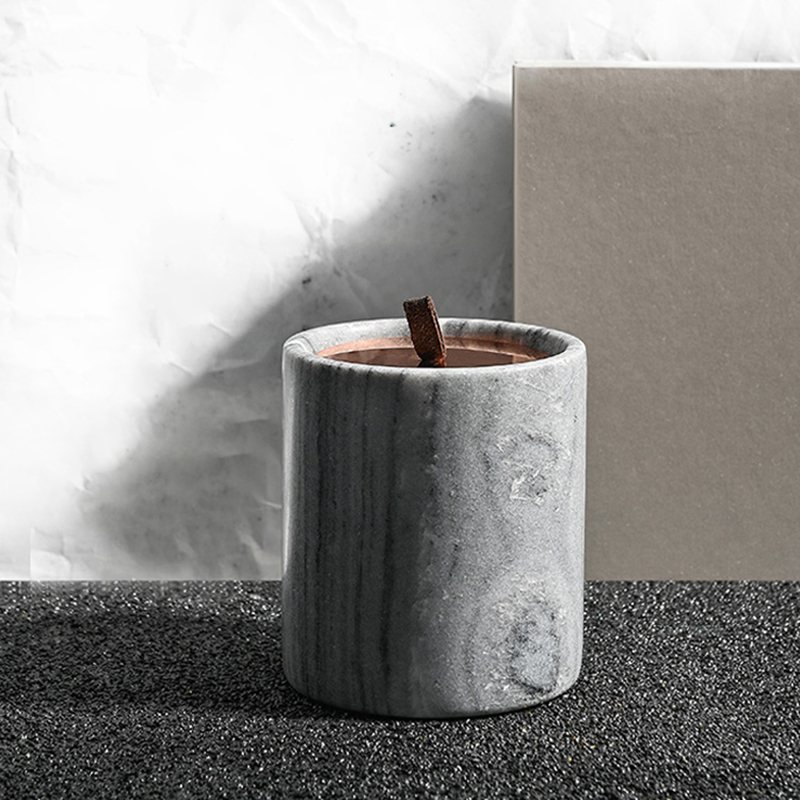 M&Scent Bán buôn Trang trí tùy chỉnh sang trọng Nhãn hiệu riêng Thủy tinh đen Nến Sáp đậu thơm