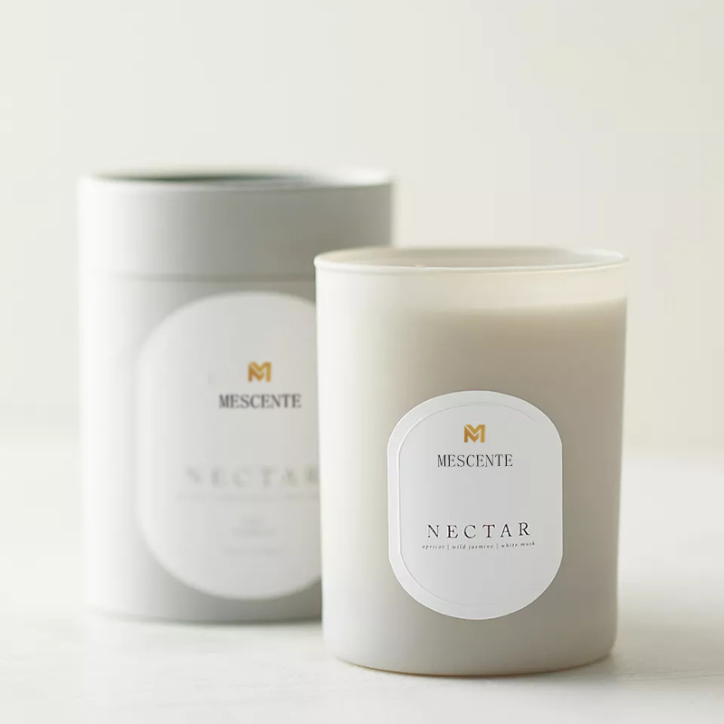 M&Scent Tùy Chỉnh Logo Thiền Đá Không Độc Hại Thảo Mộc Tây Đỗ Sáp Đậu Nành Thơm Tự Nhiên Nến Pha Lê
