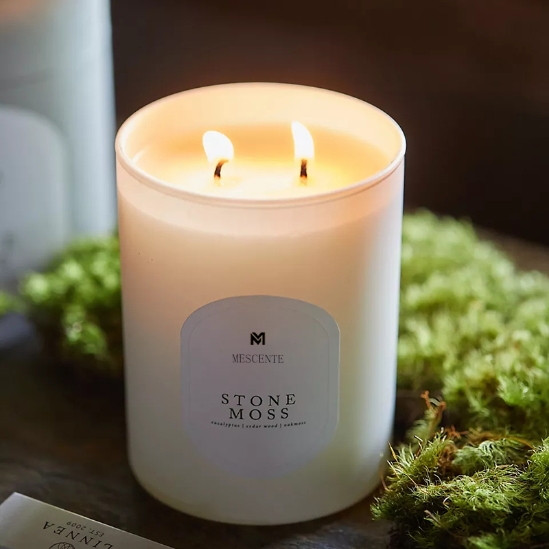 M&Scent Tùy Chỉnh Logo Thiền Đá Không Độc Hại Thảo Mộc Tây Đỗ Sáp Đậu Nành Thơm Tự Nhiên Nến Pha Lê