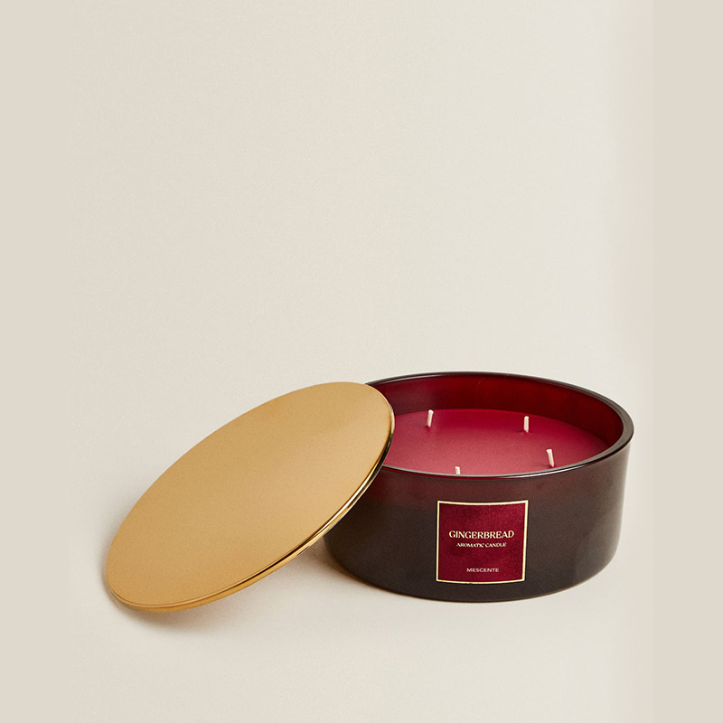 M&Scent Custom Luxury 3 bấc Nến được cá nhân hóa Nhãn hiệu riêng Màu đen mờ Nến thơm