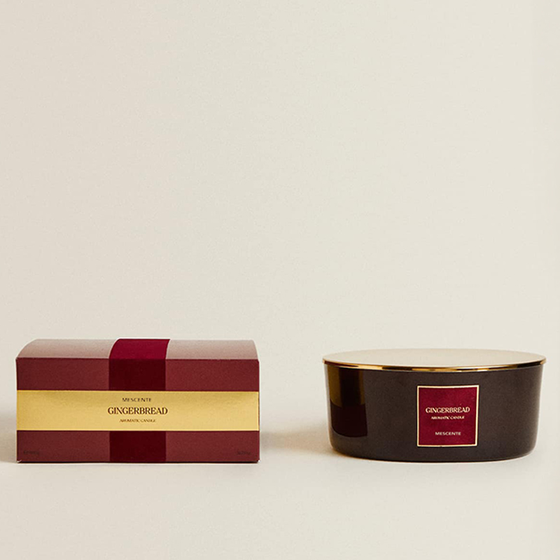 M&Scent Custom Luxury 3 bấc Nến được cá nhân hóa Nhãn hiệu riêng Màu đen mờ Nến thơm