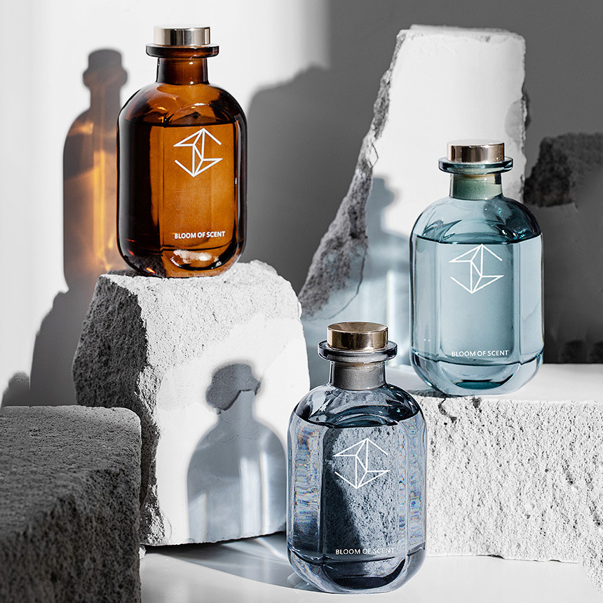 Bộ quà tặng máy lưu trữ hoa sậy pha lê sinh M&Scent 500ml, máy lưu trữ hoa sậy tại nhà