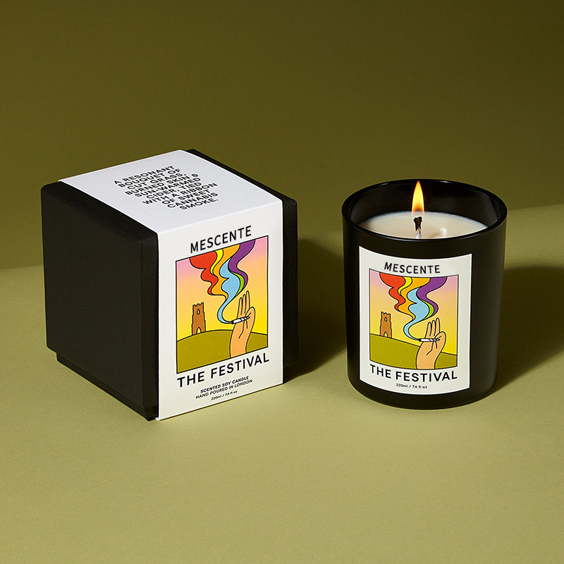 M&Scent Bán buôn Sang trọng Tùy chỉnh Nhãn hiệu riêng Handmade Giáng sinh Pha lê Hương thơm Hương thơm Nến sáp đậu nành