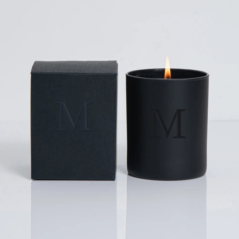 M&Scent Bán buôn nhỏ màu đen sang trọng độc trang trí đám cưới Nến thơm đậu nành có pha lê