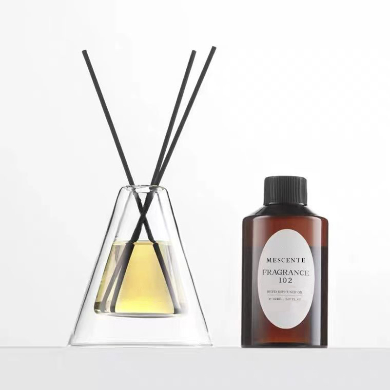 Tùy chỉnh lớn Hex Essenza Chai thủy tinh độc mộc White Frosted Extra Air Aroma Máy hoa hoa thơm thơm gia đình, Máy bay hoa tán sậy Giáng sinh