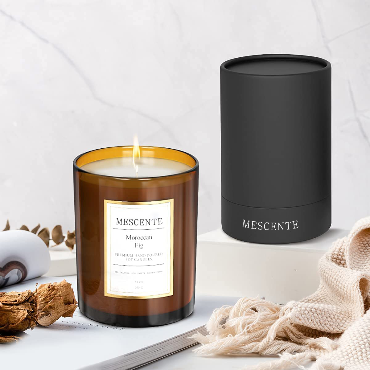 M&Scent Bán Đặt hàng số lượng lớn Sang trọng Tùy chỉnh Nhãn hiệu riêng Nến Sáp đậu thơm Bộ quà tặng