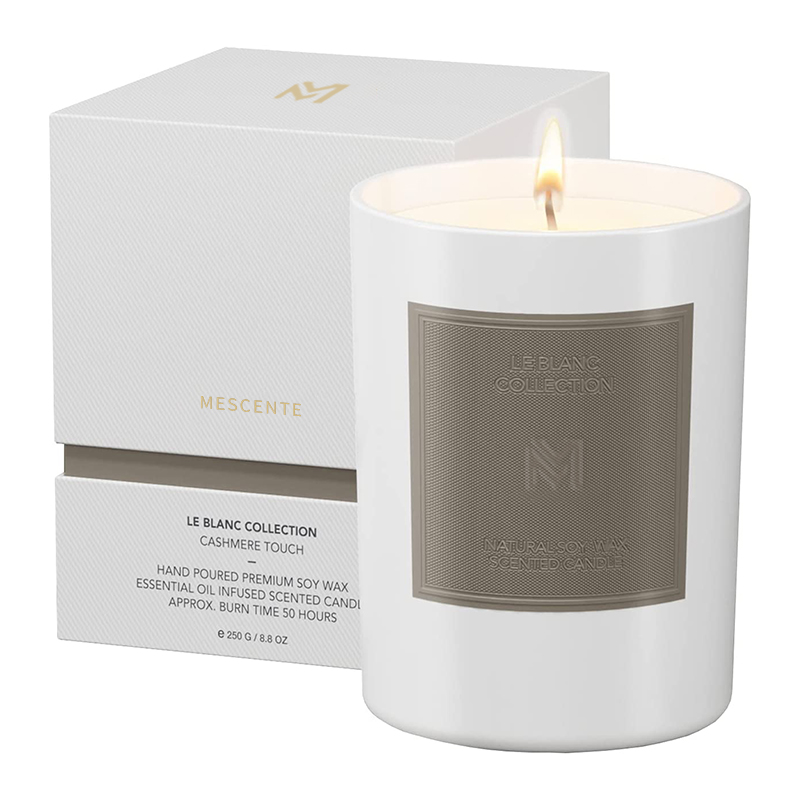 M&Scent Bán Bộ nến thủy tinh màu đen sang trọng tùy chỉnh Giáng sinh Bộ nến thơm đậu nành