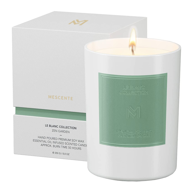 M&Scent Bán Bộ nến thủy tinh màu đen sang trọng tùy chỉnh Giáng sinh Bộ nến thơm đậu nành