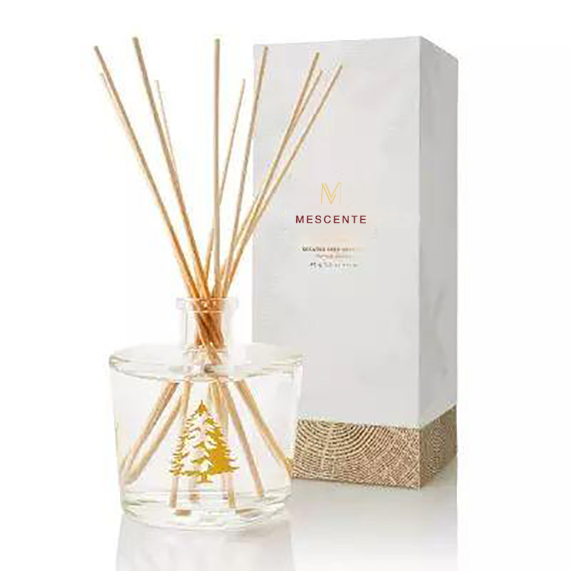 M&Scent Bán buôn thủy tinh sang trọng Gỗ tròn Stik Fiber Vít Aroma Reed Diffuser Bộ quà tặng