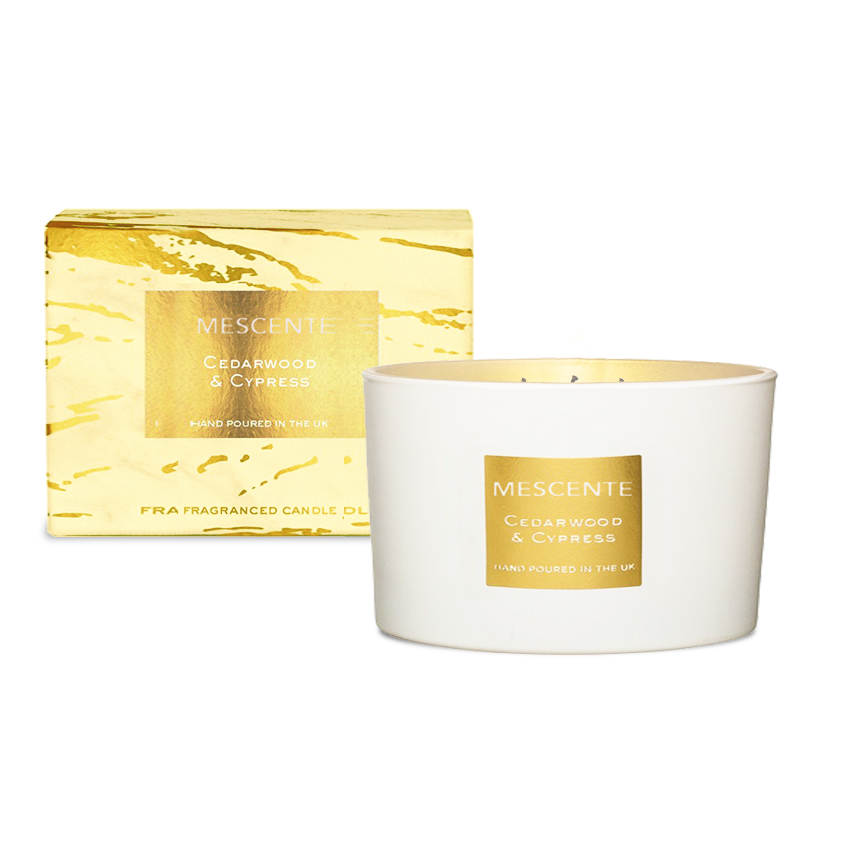 M&Scent bán buôn bộ quà tặng hương liệu trang trí 3 bấc nến dừa thơm