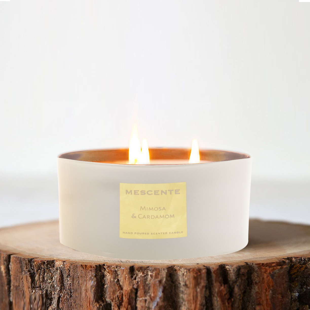 M&Scent bán buôn bộ quà tặng hương liệu trang trí 3 bấc nến dừa thơm