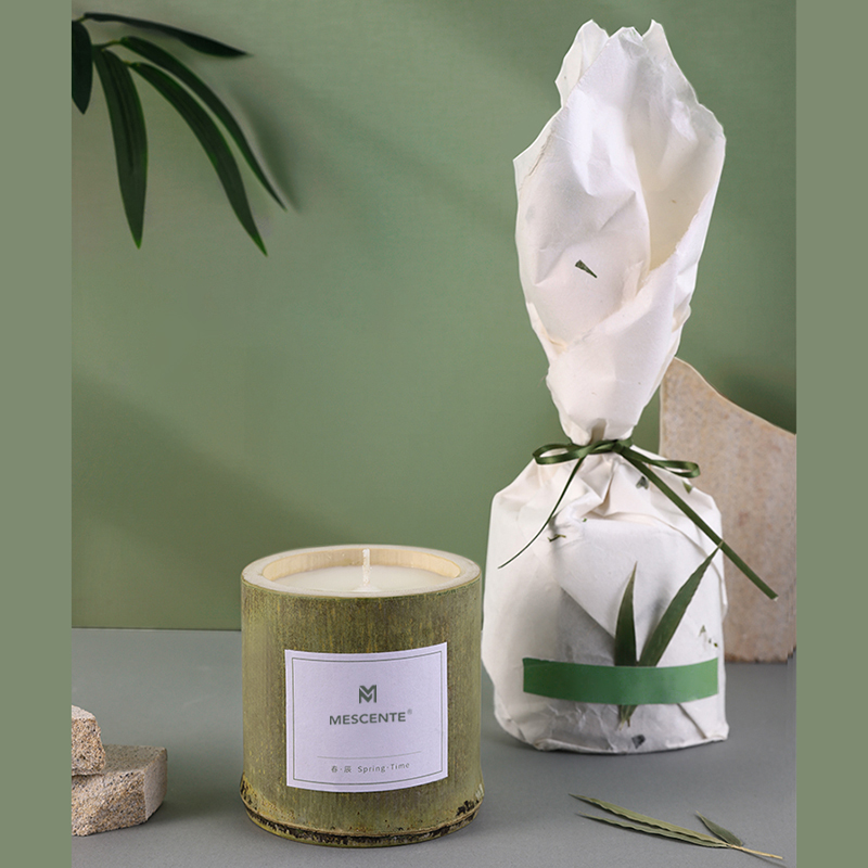Nến giữ nến bằng gỗ sang trọng M&Scent nhãn hiệu riêng có mùi thơm kèm hộp