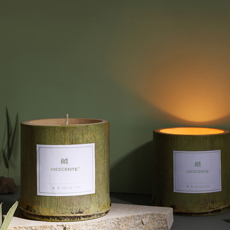 Nến giữ nến bằng gỗ sang trọng M&Scent nhãn hiệu riêng có mùi thơm kèm hộp