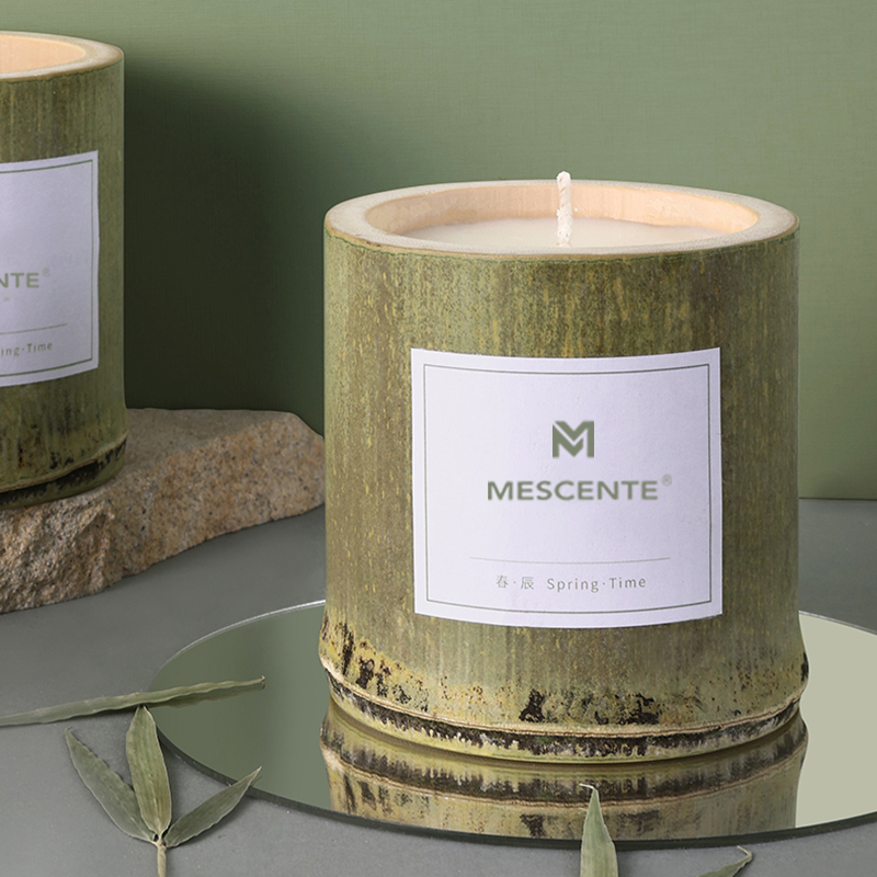 Nến giữ nến bằng gỗ sang trọng M&Scent nhãn hiệu riêng có mùi thơm kèm hộp