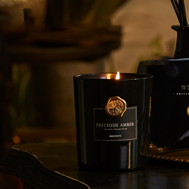 M&Scent sang trọng tùy chỉnh nhãn hiệu riêng biệt Bình thủy tinh trang trí sáp đậu thơm