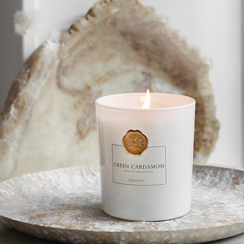 M&Scent sang trọng tùy chỉnh nhãn hiệu riêng biệt Bình thủy tinh trang trí sáp đậu thơm