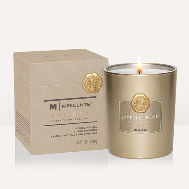 M&Scent sang trọng tùy chỉnh nhãn hiệu riêng biệt Bình thủy tinh trang trí sáp đậu thơm