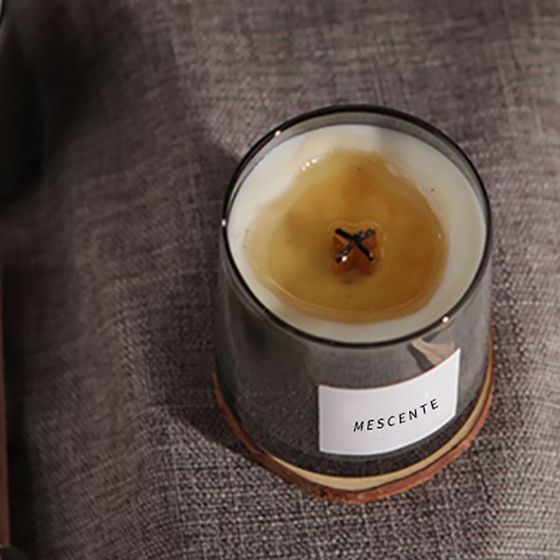 M&Scent lọ thủy tinh cao cấp bấc gỗ pha lê sáp đậu thơm, nến cưới