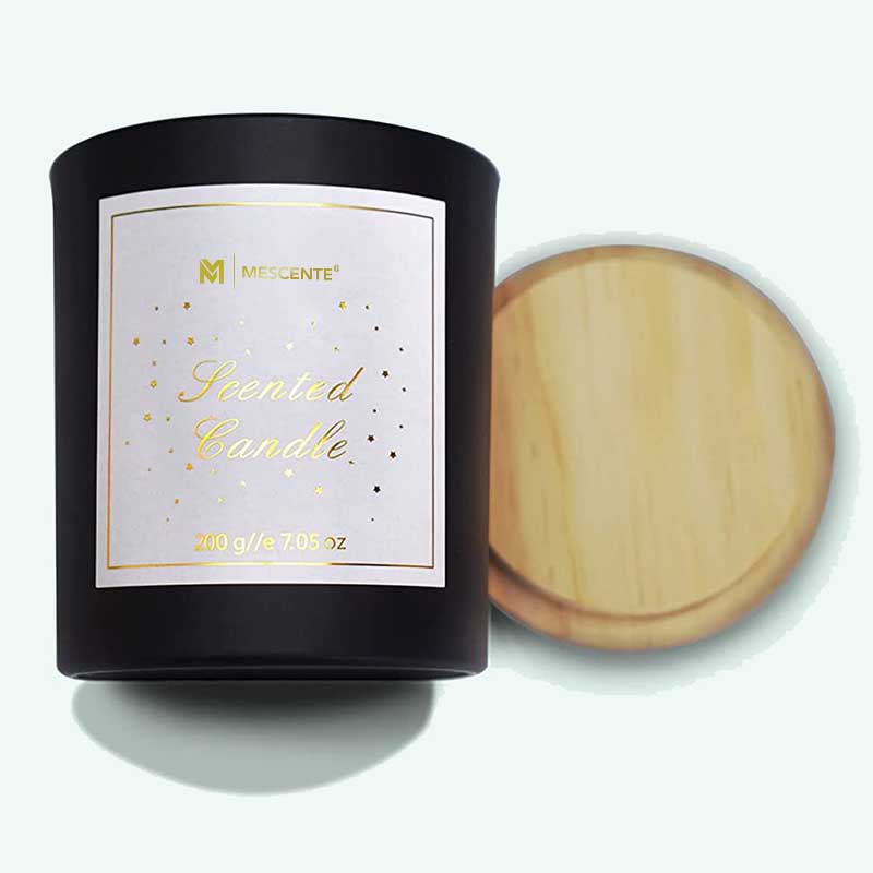 M&Scent Logo tùy chỉnh Mini Chai thủy tinh pha lê tròn Cà phê đậm đà Nến thơm sáp đậu nành có hộp với số lượng lớn