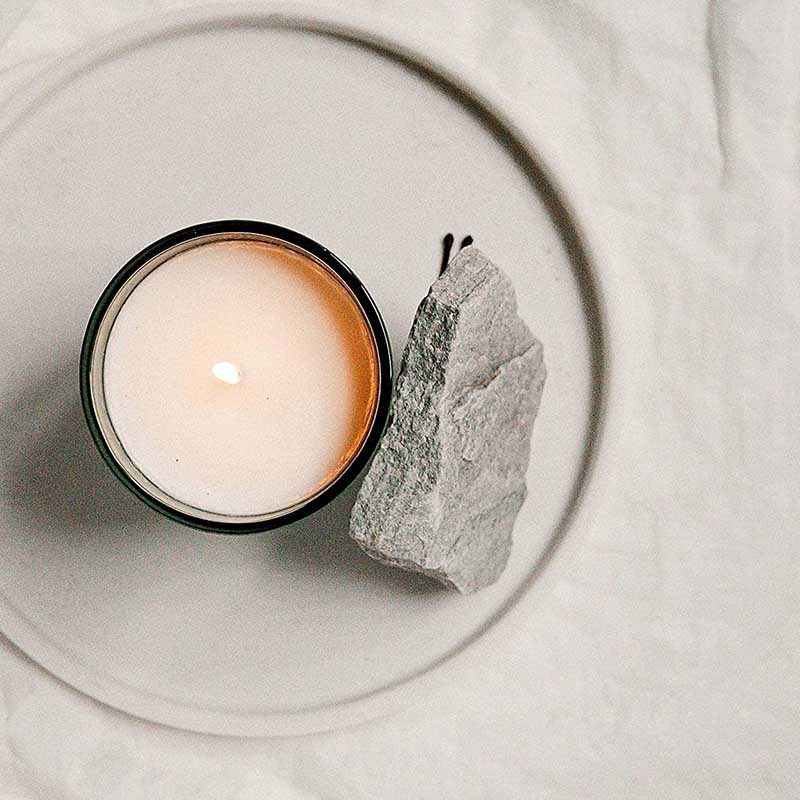 M&Scent Logo tùy chỉnh Mini Chai thủy tinh pha lê tròn Cà phê đậm đà Nến thơm sáp đậu nành có hộp với số lượng lớn