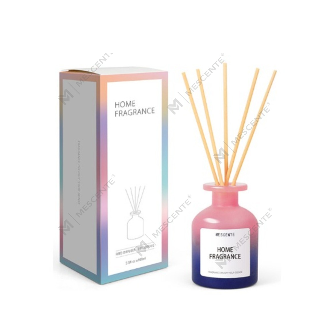 Bán buôn Chai thủy tinh độc đáo Nước hoa thơm Máy khuếch tán dầu Reed với hộp đóng gói Bộ quà tặng