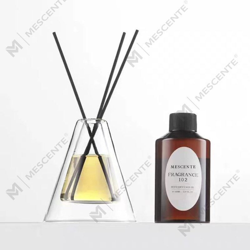 Tùy chỉnh lớn Hex Essenza Chai thủy tinh độc đáo White Frosted Extra Air Aroma Máy khuếch tán hương thơm gia đình, Máy khuếch tán sậy Giáng sinh