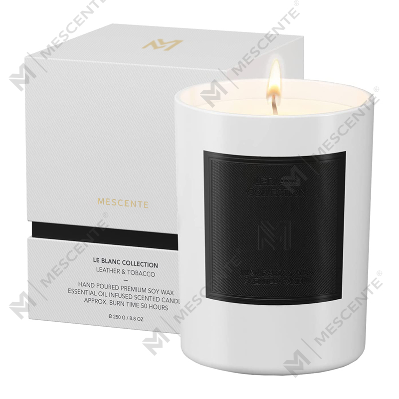 M&Scent Bán buôn Bộ nến thủy tinh màu đen sang trọng tùy chỉnh Giáng sinh Bộ nến sáp đậu nành