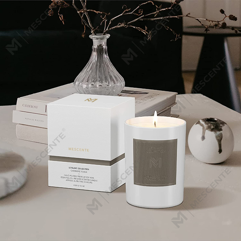 M&Scent Bán buôn Bộ nến thủy tinh màu đen sang trọng tùy chỉnh Giáng sinh Bộ nến sáp đậu nành