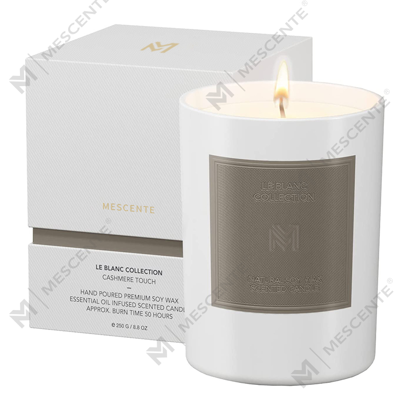 M&Scent Bán buôn Bộ nến thủy tinh màu đen sang trọng tùy chỉnh Giáng sinh Bộ nến sáp đậu nành