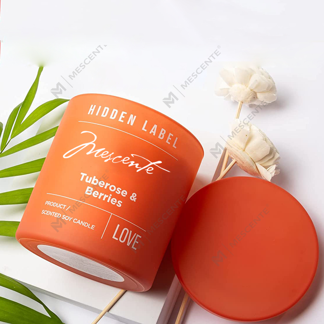 M&Scent Bán buôn Nhãn hiệu riêng sang trọng Lọ đen Nến sáp đậu nành thơm với pha lê
