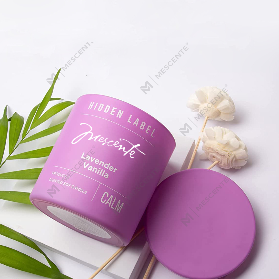 M&Scent Bán buôn Nhãn hiệu riêng sang trọng Lọ đen Nến sáp đậu nành thơm với pha lê