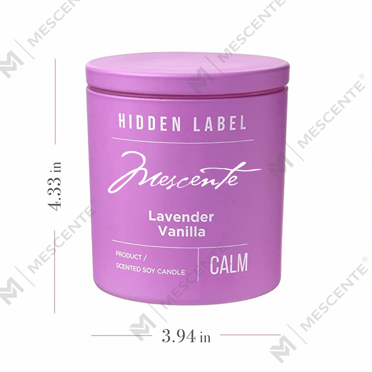 M&Scent Bán buôn Nhãn hiệu riêng sang trọng Lọ đen Nến sáp đậu nành thơm với pha lê