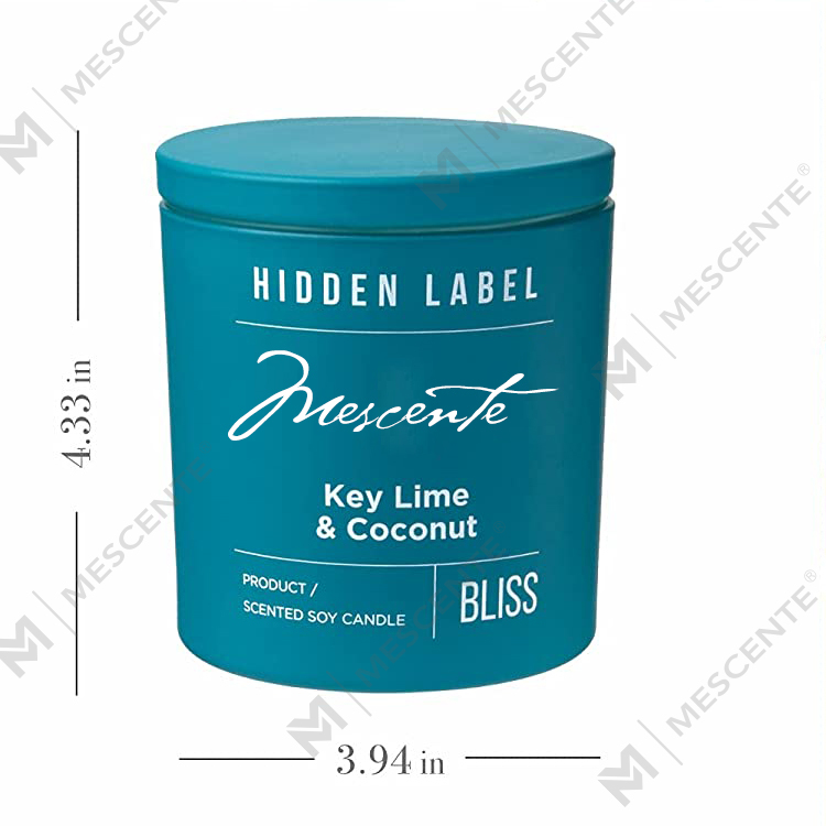 M&Scent Bán buôn Nhãn hiệu riêng sang trọng Lọ đen Nến sáp đậu nành thơm với pha lê