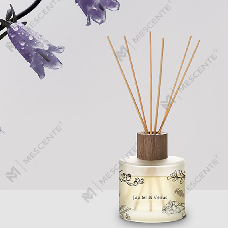 M&Scent Bán buôn sang trọng Tùy chỉnh trang trí thủy tinh màu hổ phách Không có lửa Máy khuếch tán hương hoa trong suốt độc đáo