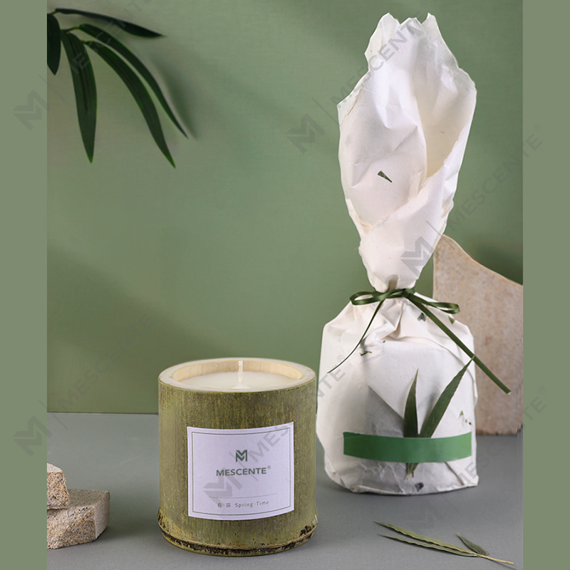 Nến giữ nến bằng gỗ sang trọng M&Scent nhãn hiệu riêng có mùi thơm kèm hộp