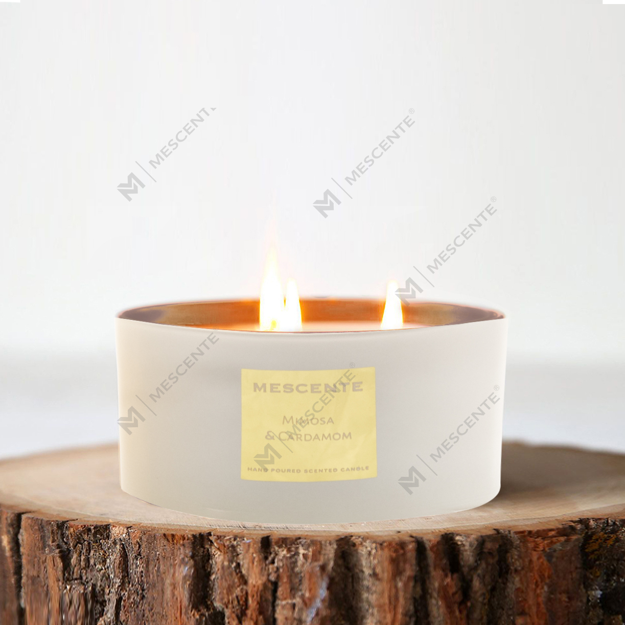 M&Scent bán buôn bộ quà tặng hương liệu trang trí 3 bấc nến dừa thơm
