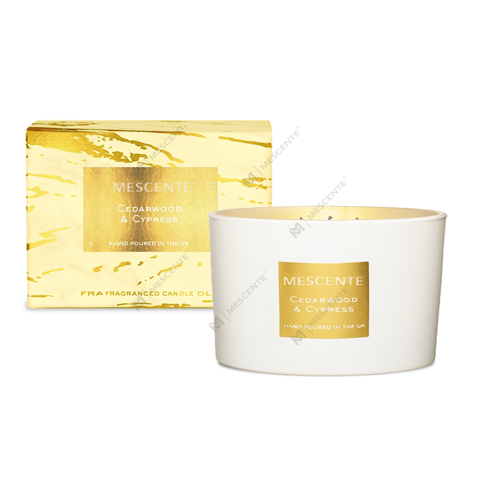 M&Scent bán buôn bộ quà tặng hương liệu trang trí 3 bấc nến dừa thơm