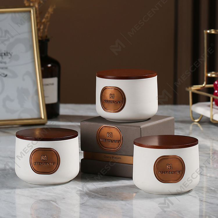 M&Scent nhãn hiệu riêng gốm sứ Bộ quà tặng nến sáp dừa thơm tùy chỉnh