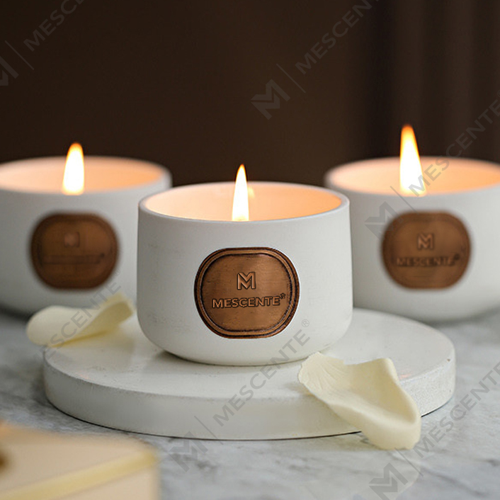 M&Scent nhãn hiệu riêng gốm sứ Bộ quà tặng nến sáp dừa thơm tùy chỉnh