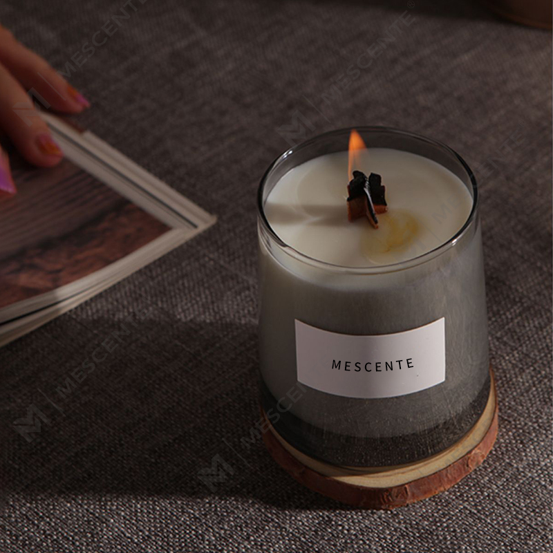 M&Scent lọ thủy tinh cao cấp bấc gỗ pha lê nến sáp đậu nành thơm, nến cưới
