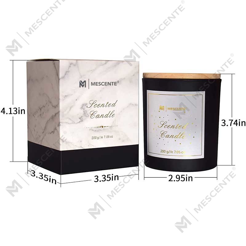 M&Scent Logo tùy chỉnh Mini Chai thủy tinh pha lê tròn Cà phê đậm đà Nến thơm sáp đậu nành có hộp với số lượng lớn