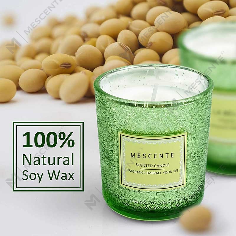 Bán buôn Nhà sản xuất được cá nhân hóa Trang trí nội thất sang trọng Bao bì quà tặng Màu Jar Nến thơm sáp với hoa khô