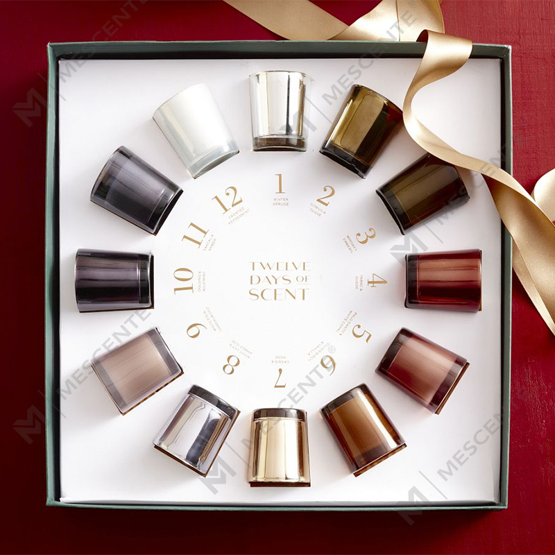 M&Scent Luxury Custom Jar Hương thơm gia đình Nến sáp đậu nành thơm Giáng sinh có nắp
