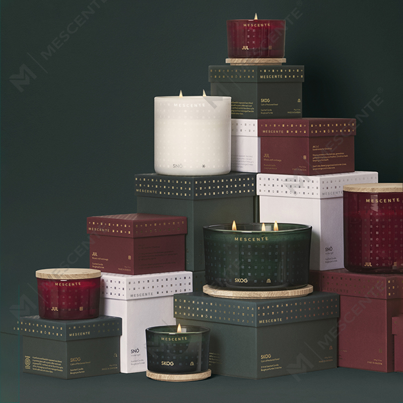 M&Scent Luxury Custom Handmade Nến sáp đậu nành thơm trang trí Giáng sinh kèm hộp quà tặng