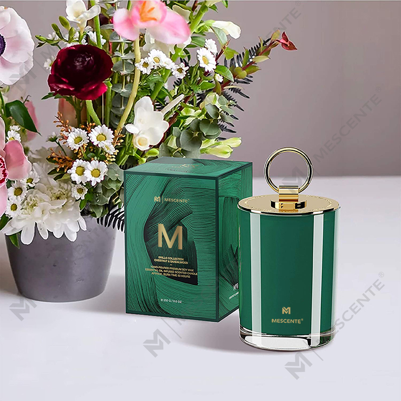 M&Scent Luxury White Soy Wax Logo Nến thơm đám cưới cá nhân, Nến trại tùy chỉnh