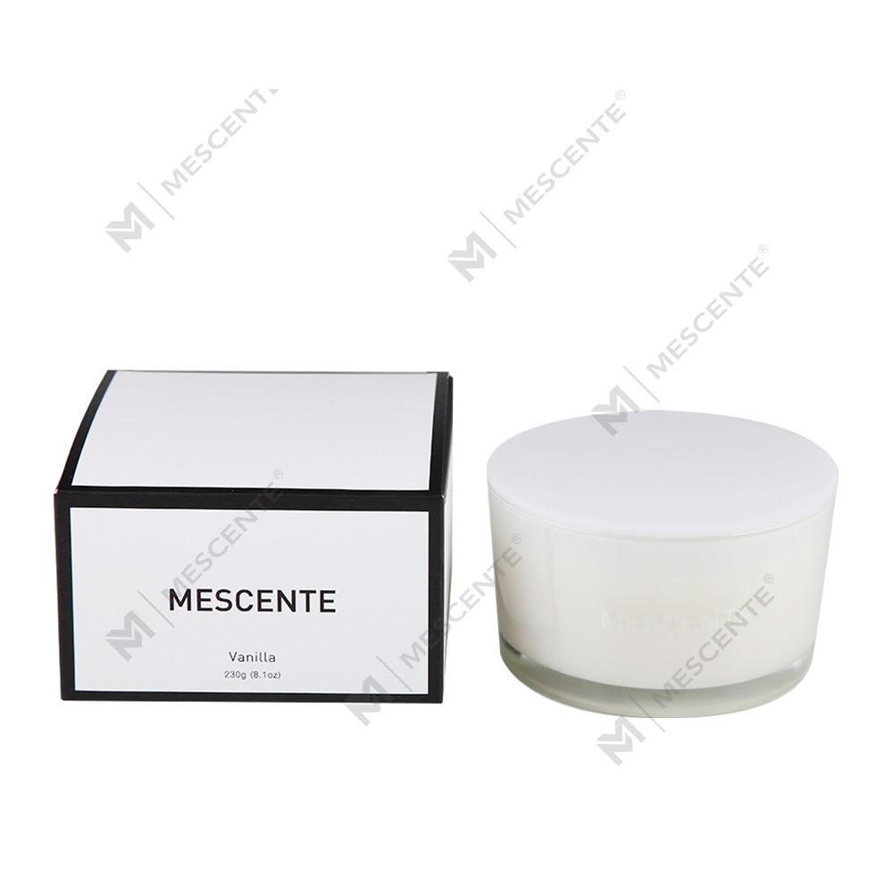 Mescente Bán buôn Nhãn hiệu riêng Bình thủy tinh 3 bấc Nến thơm sáp đậu nành 100%