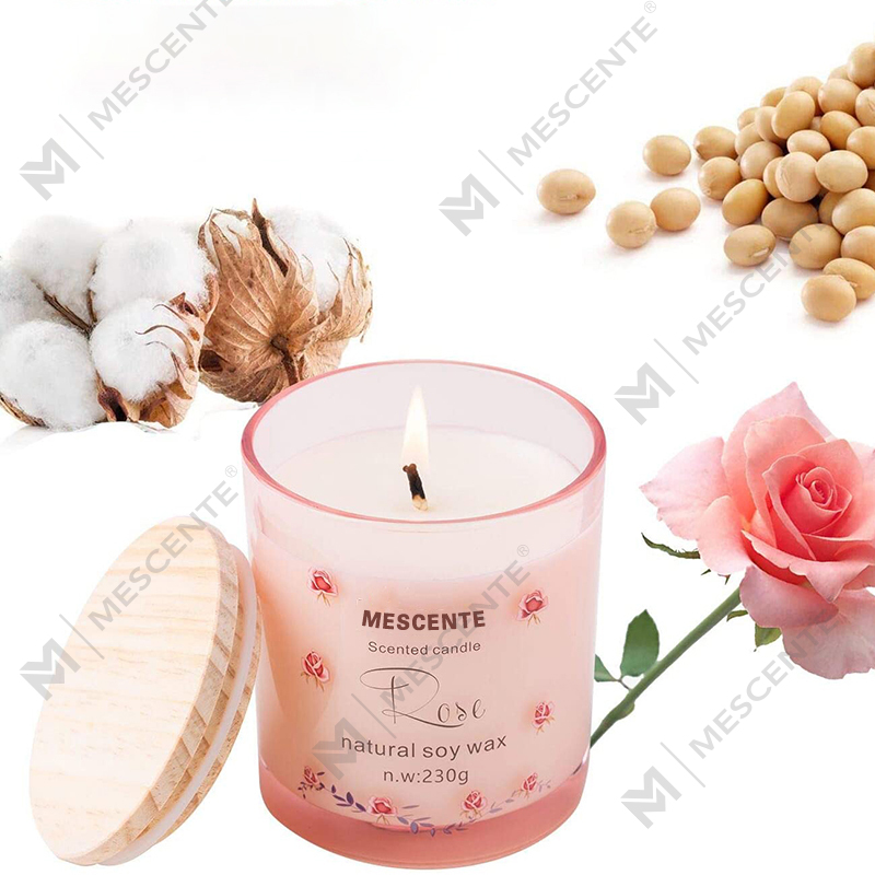 M&Scent Handmade Luxury Glass Chủ Gốm Sứ Tâm Linh Trụ Cột Nến Thơm Vani Với Pha Lê