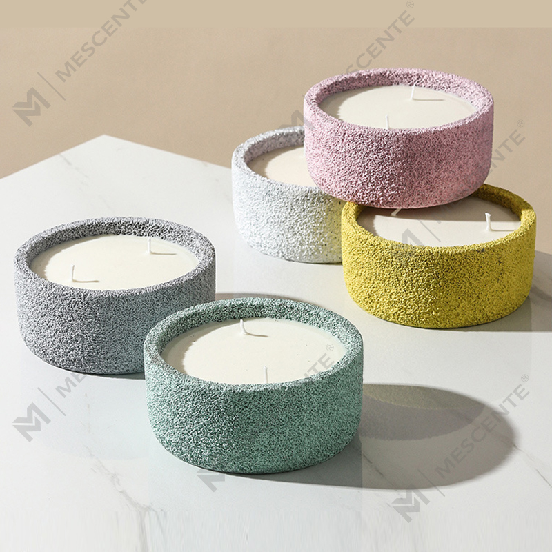 M&Scent Luxury Handmade Logo Nến trụ cột Thủy tinh thơm với pha lê, Nến 3 bấc