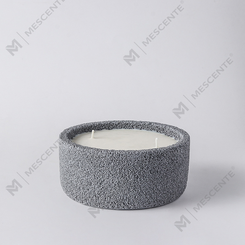 M&Scent Luxury Handmade Logo Nến trụ cột Thủy tinh thơm với pha lê, Nến 3 bấc