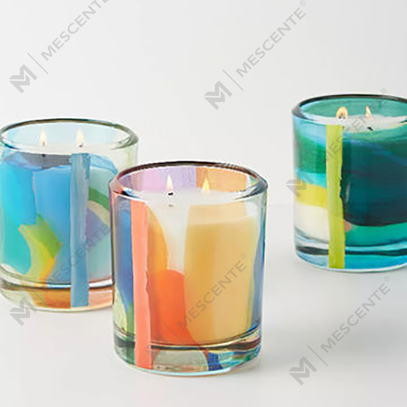 M&Scent Bán buôn Trang trí tùy chỉnh sang trọng Nhãn hiệu riêng Thủy tinh đen Nến sáp đậu nành thơm